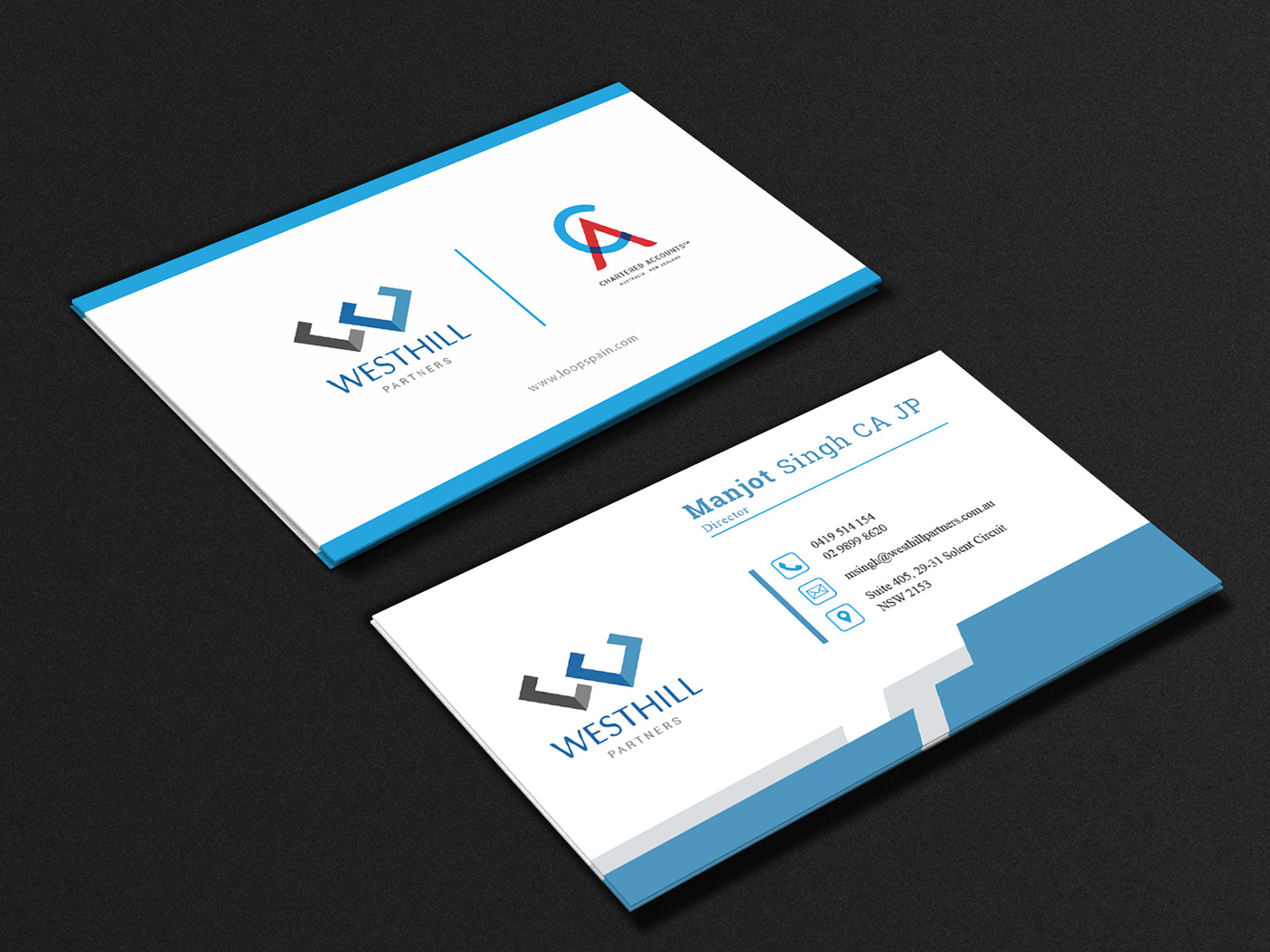 black blue business card clean color colorful colour Colourful  corporate