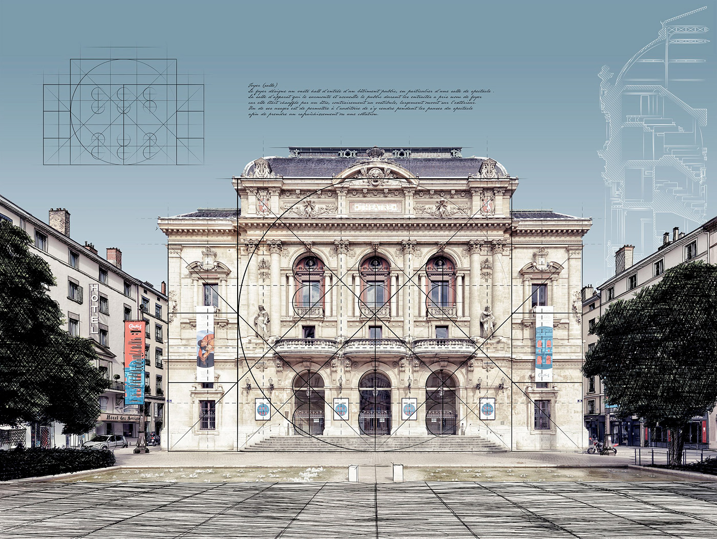 architecture building clean minimal modern visualization