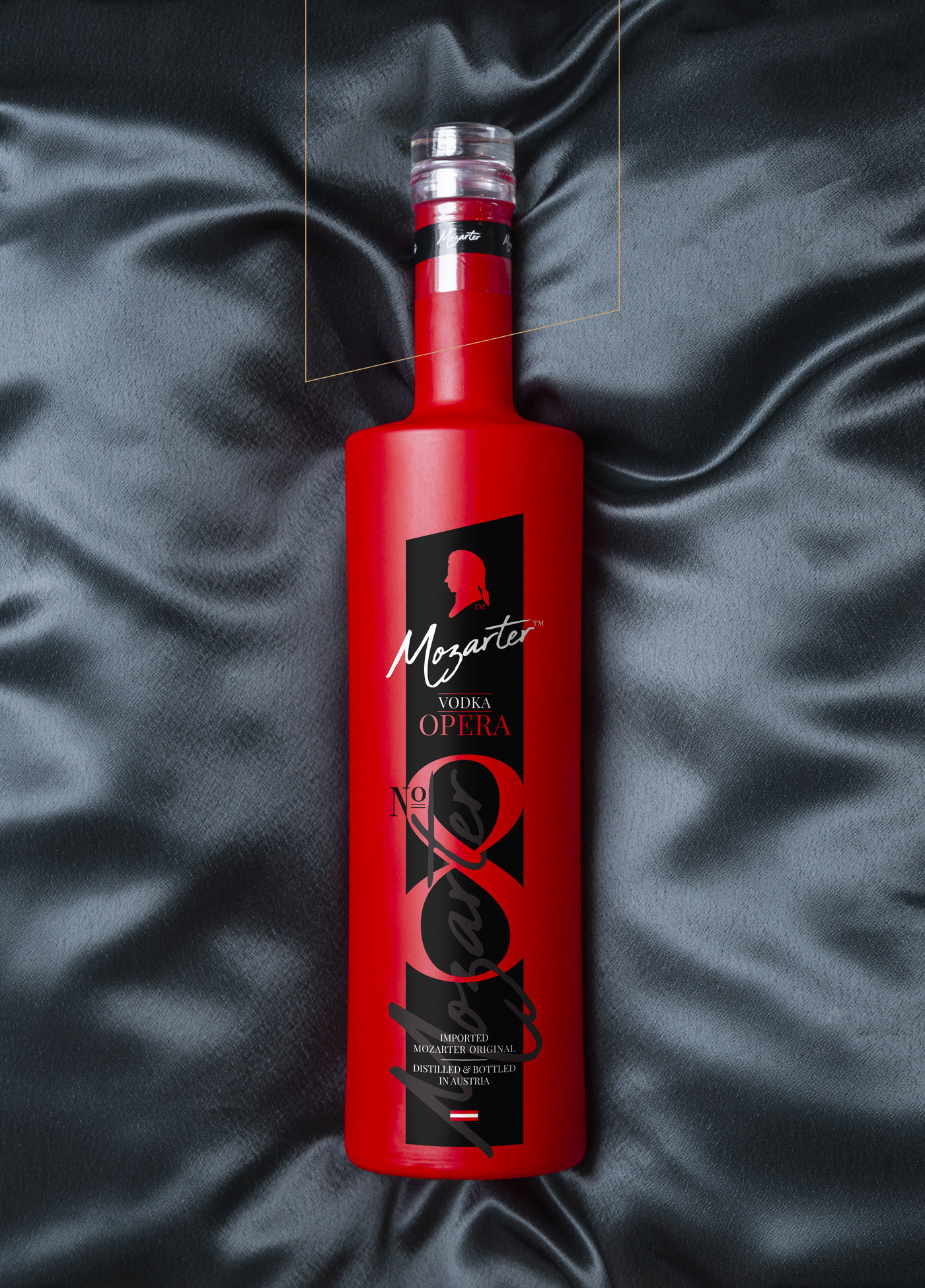 Mozarter Vodka opera red bottle Corporate Identity austria munich Classic #HP  
