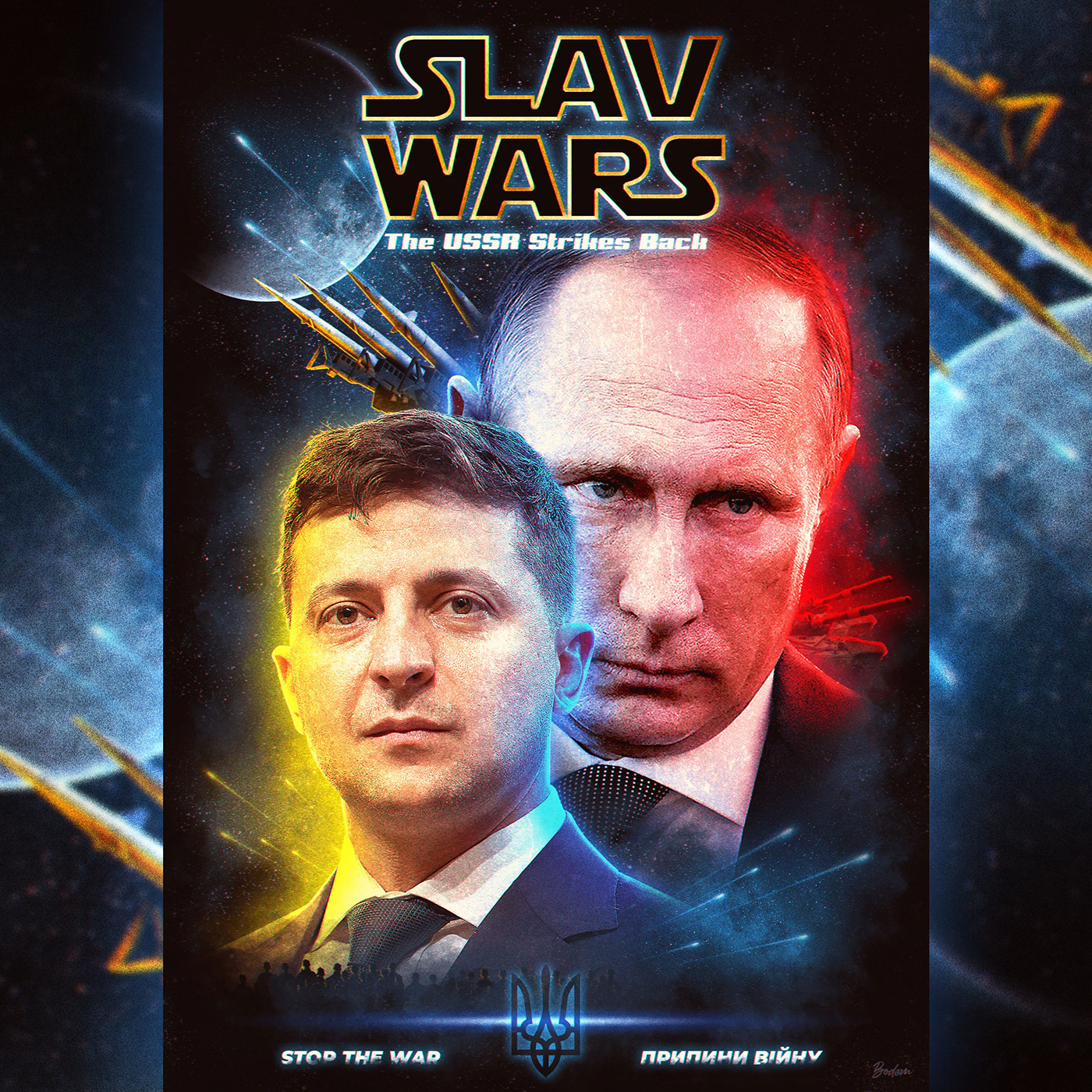 artwork Digital Art  movie poster Space  star wars Starwars stop ukraine War