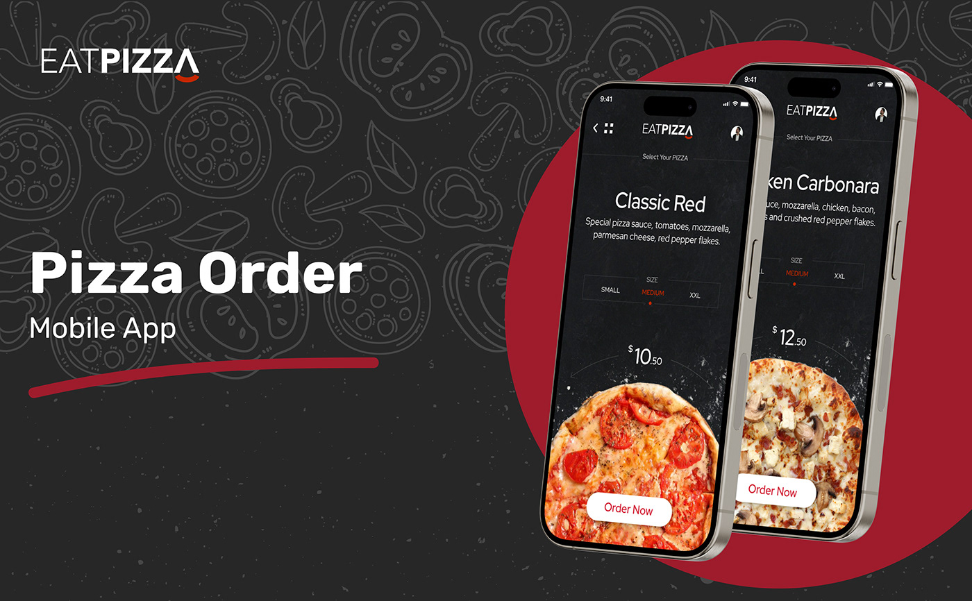 UI/UX ui design UI Figma user interface app design mobile design Pizza Fast food online order