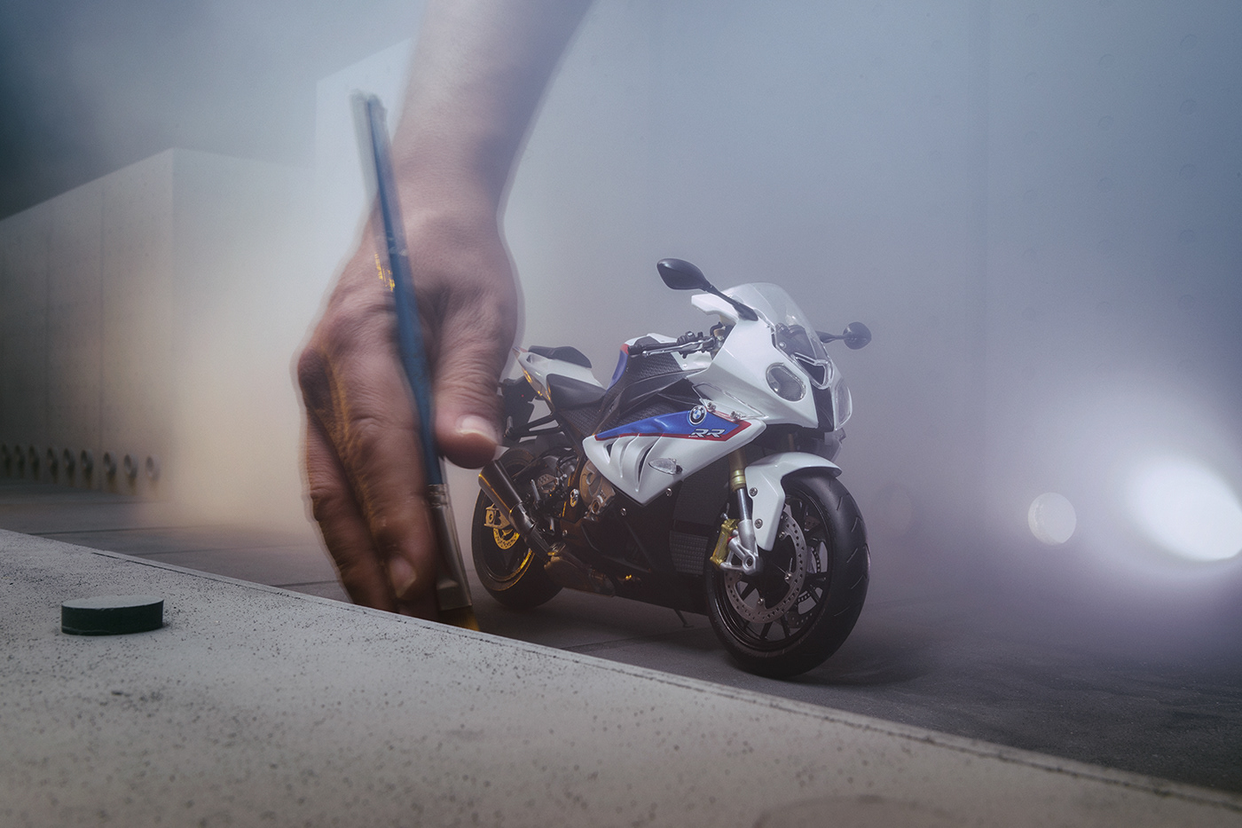 BMW Creative Photography Miniature moto motorcycle motorrad Photography  spped