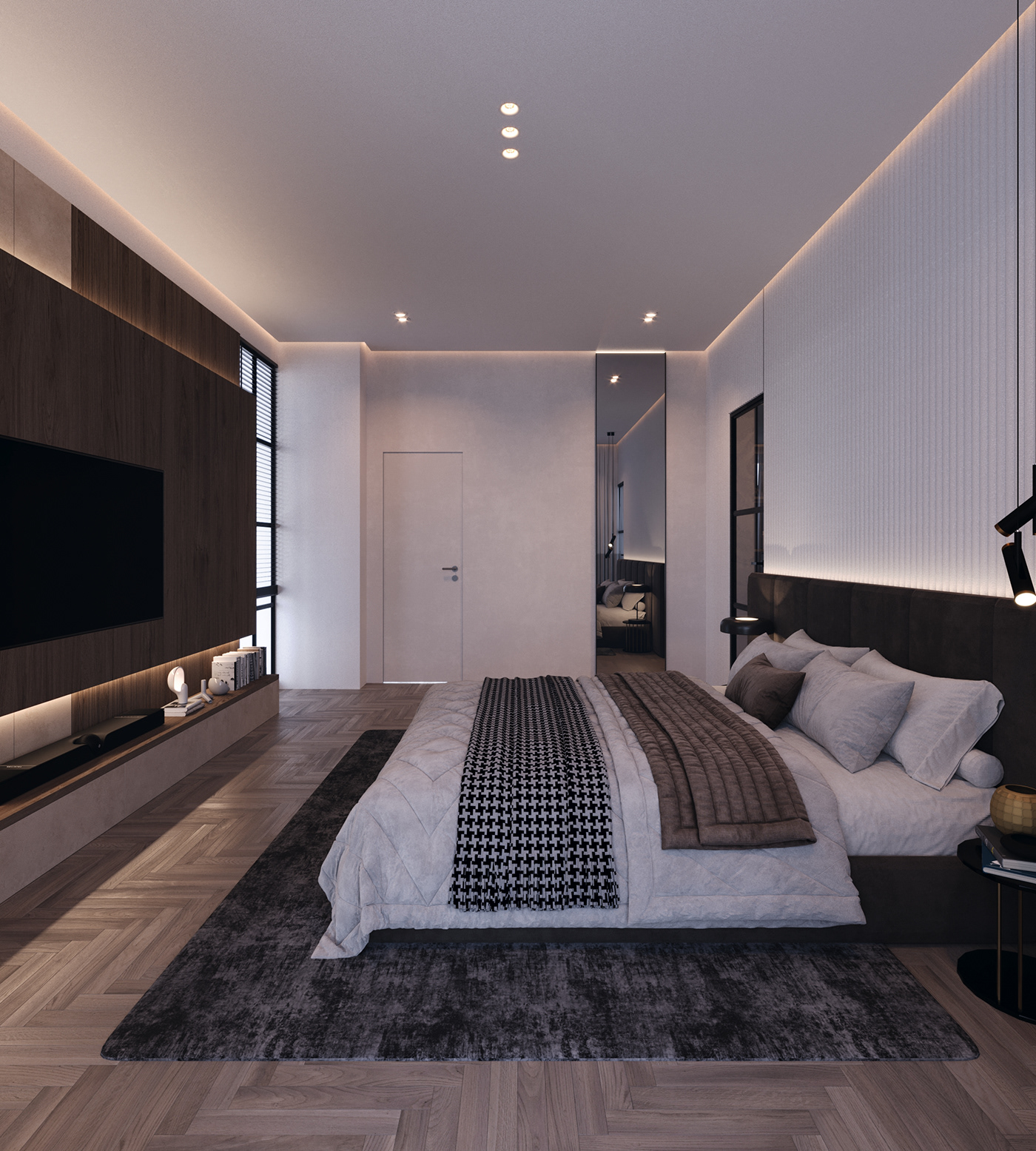 indoor Render 3ds max corona bedroom modern visualization design bedroomdesign