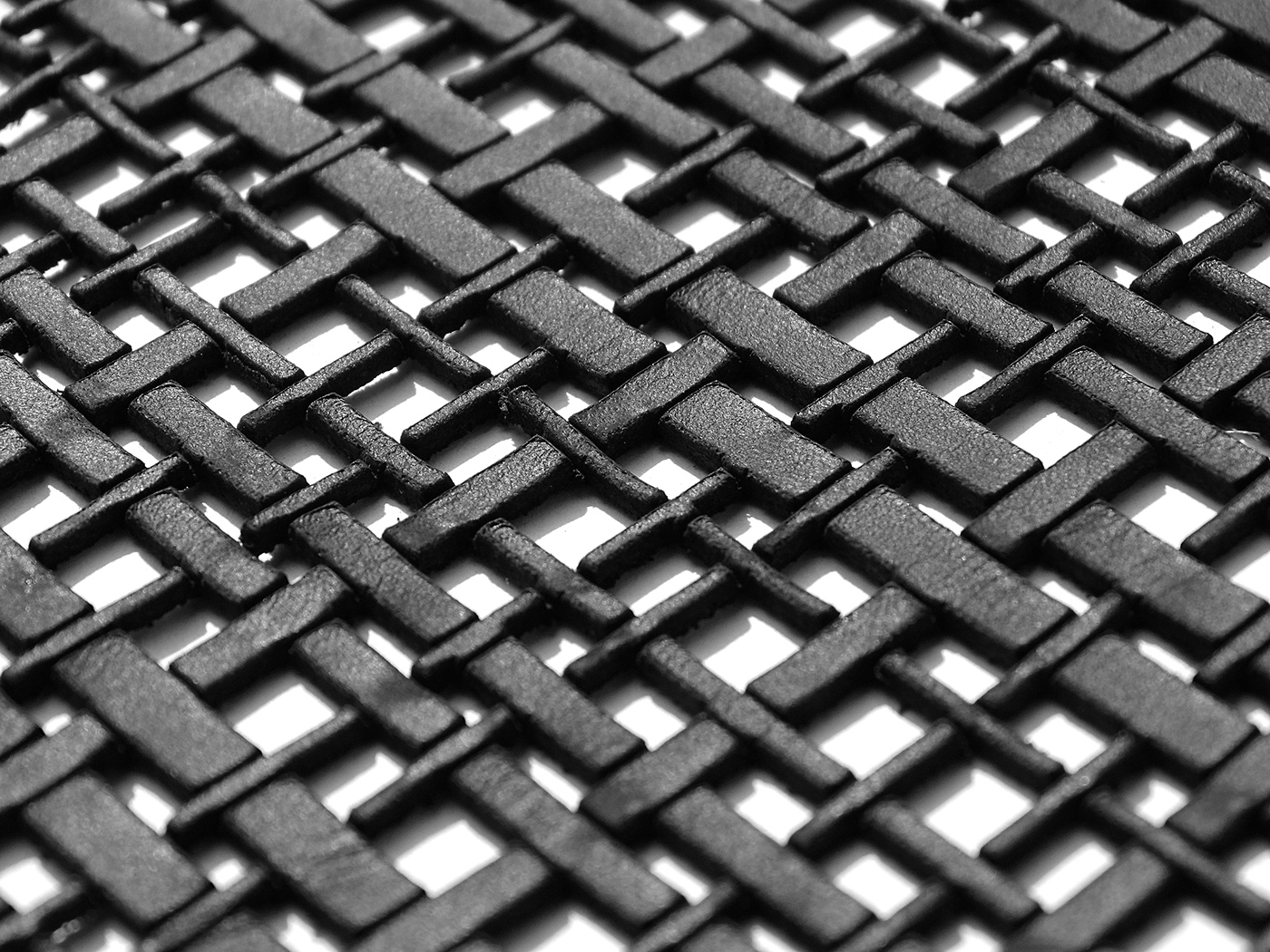 Lasercut leather engraving grid weaving Shadows light Textiles