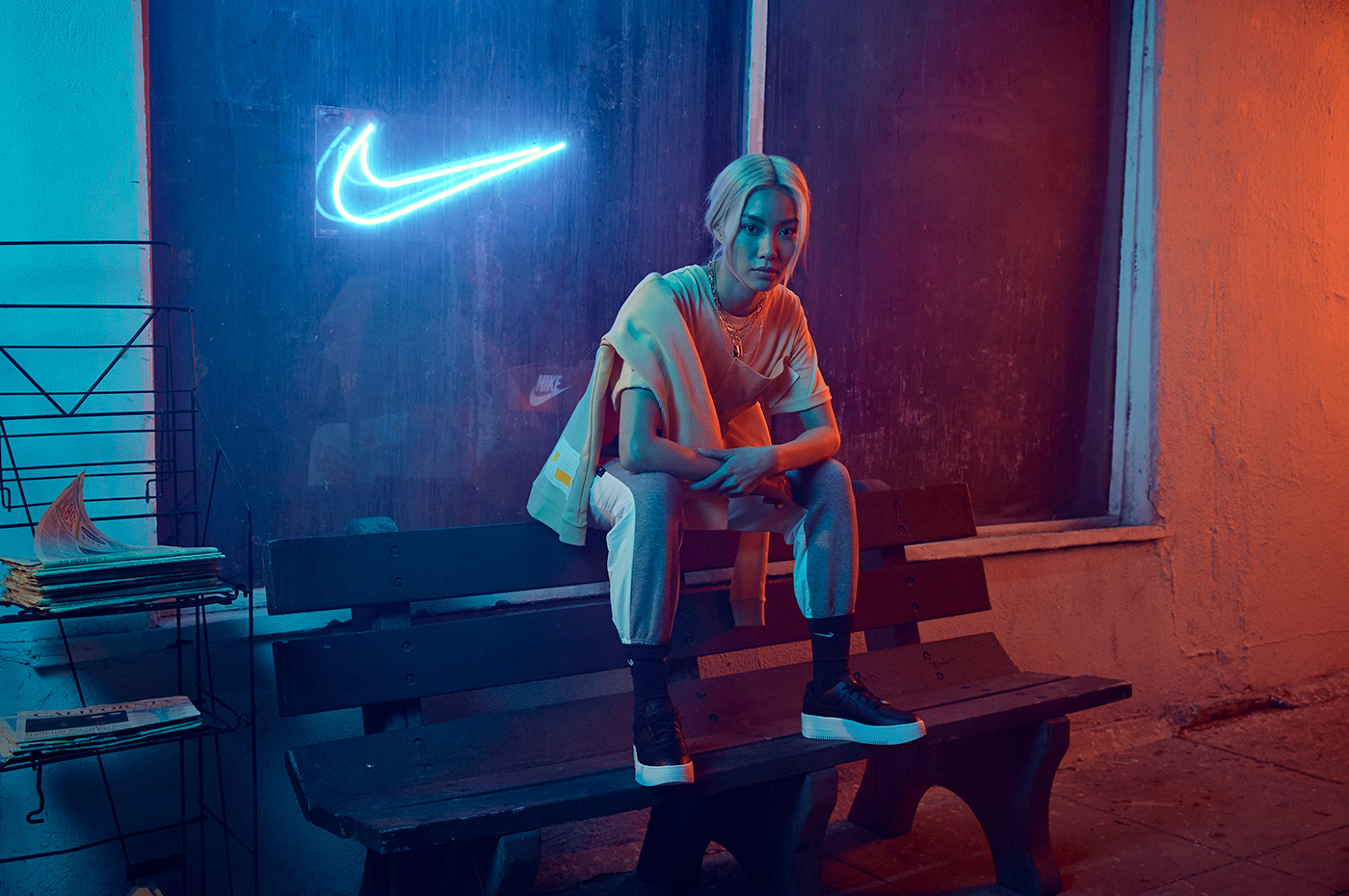 Advertising  gels justinbettman Nike Photography  Street streetwear stylized
