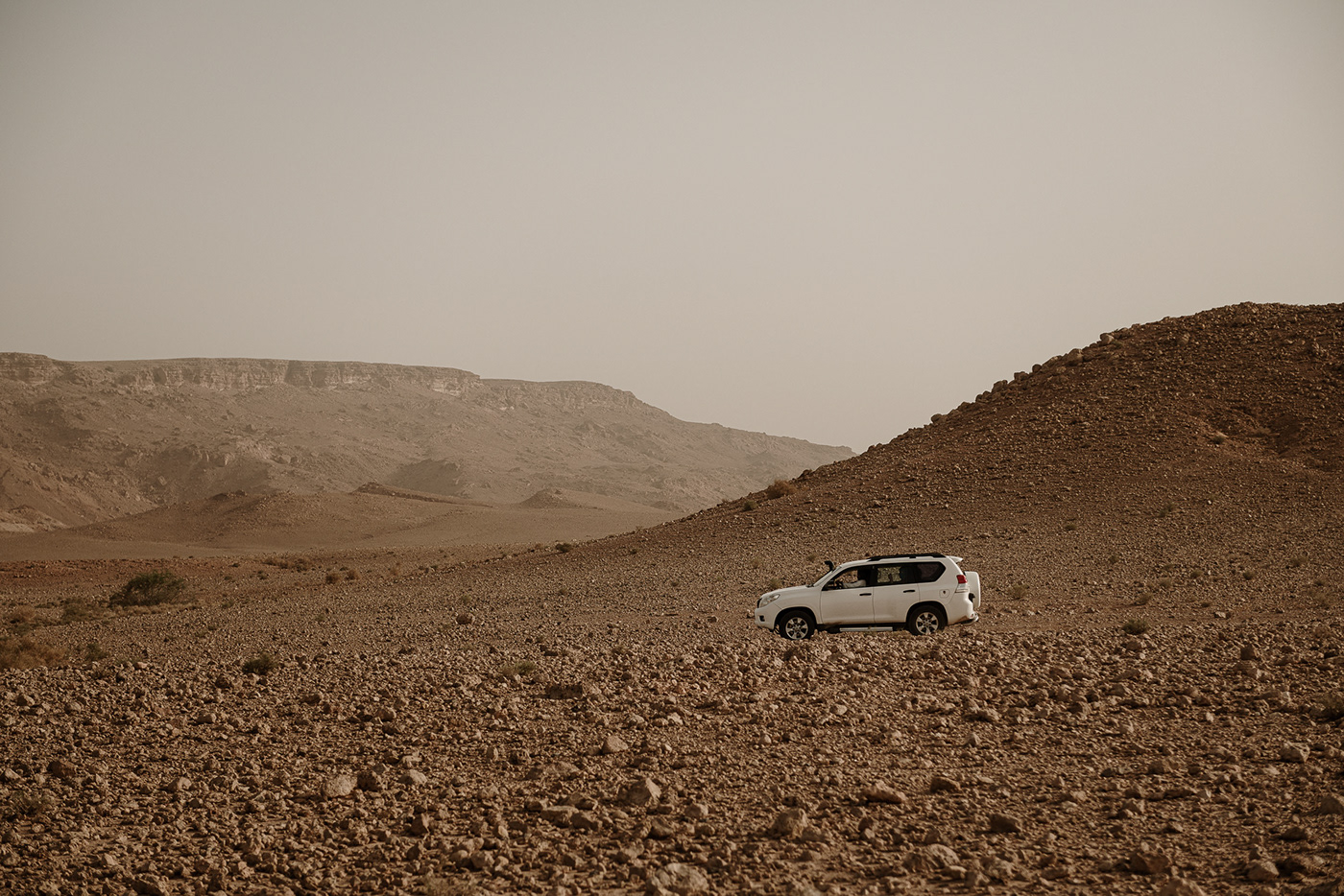 Driving thru the desert