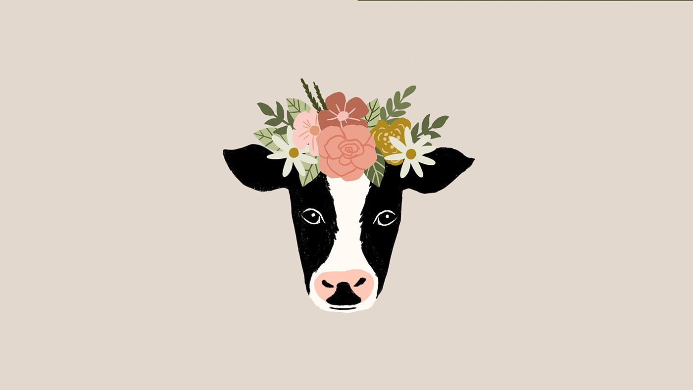 Farm Logo cow logo milk logo visual identity Graphic Designer Brand Design