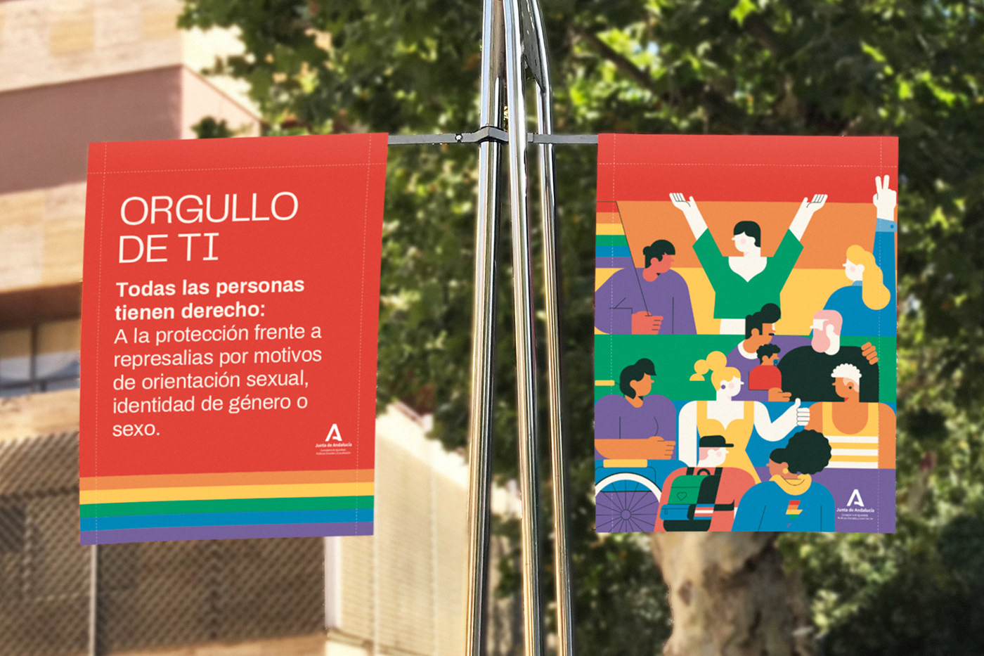 andalucia campaign colour flyer LGTBI people poster pride vector