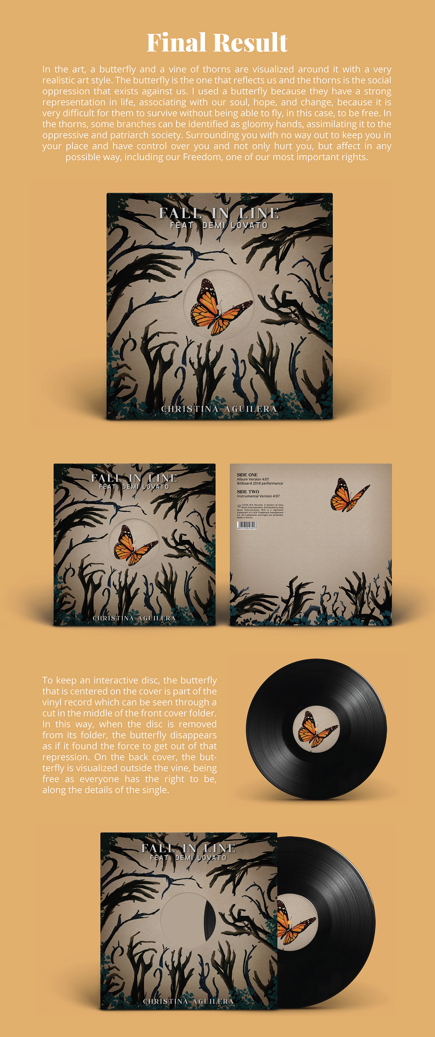 butterfly ILLUSTRATION  Christina Aguilera album vinyl album cover feminism graphic