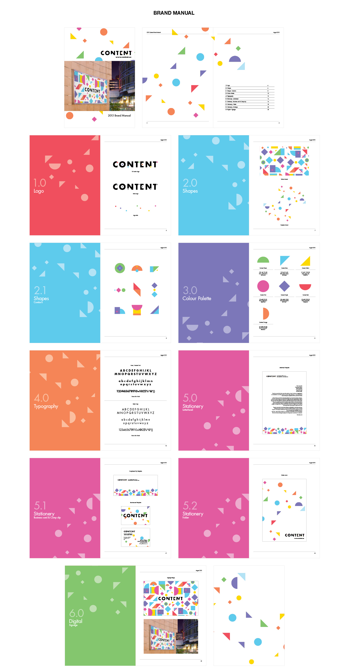 brand colour color shapes icons content Stationery brochure guidelines logo identity type logmark mark iconography