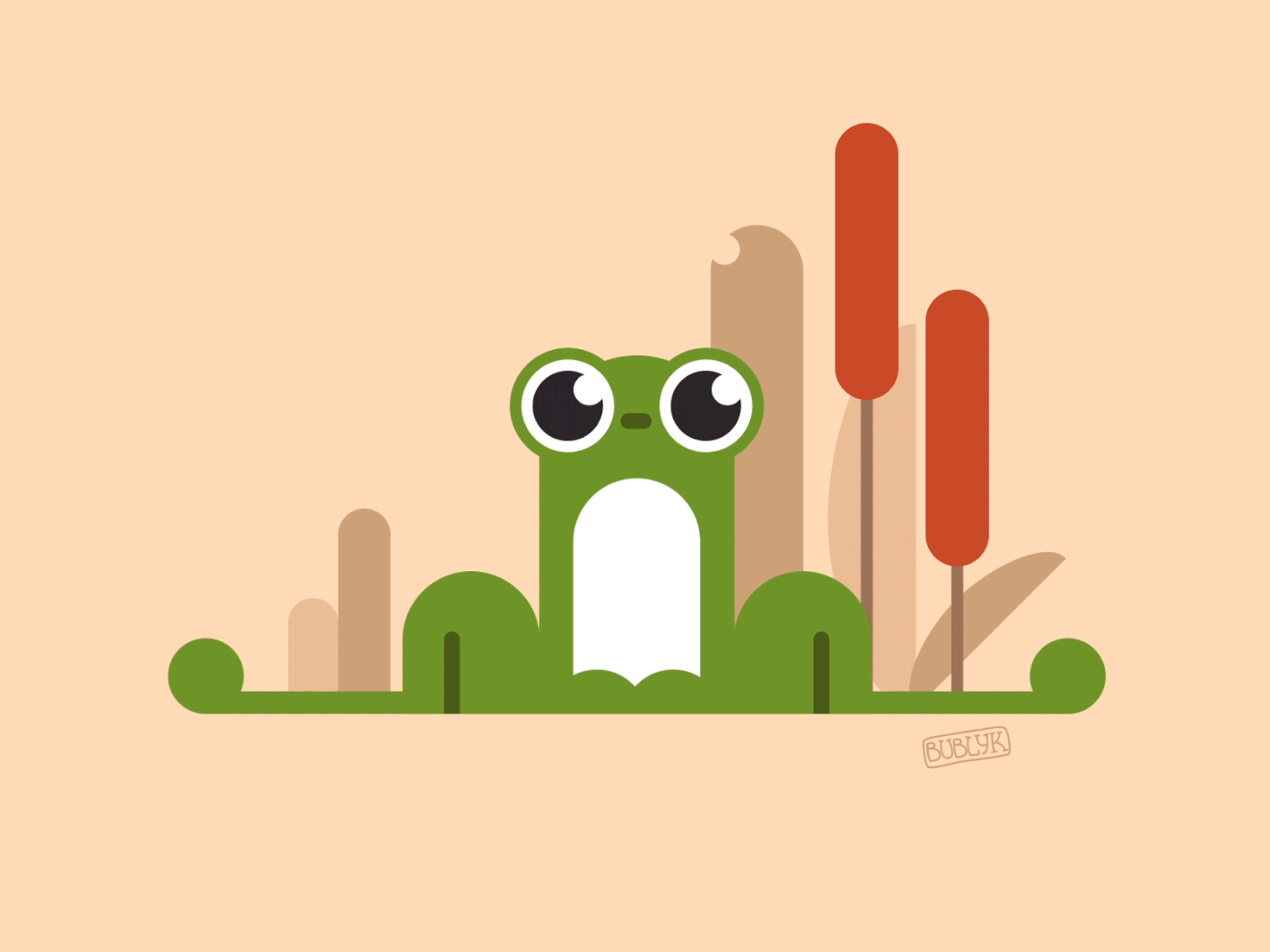 frog flat animation  vector Nature bug Fly motion gif motion design