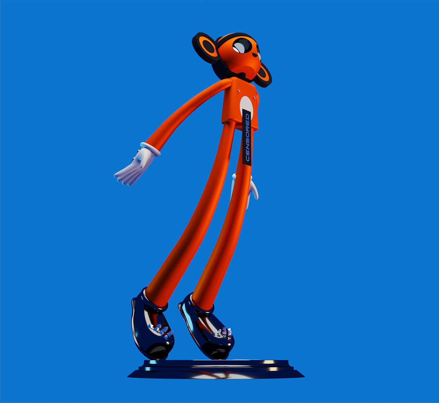 3D agency art object Brand Models cartoon design 3D E-Newsletters identity modeling monkey