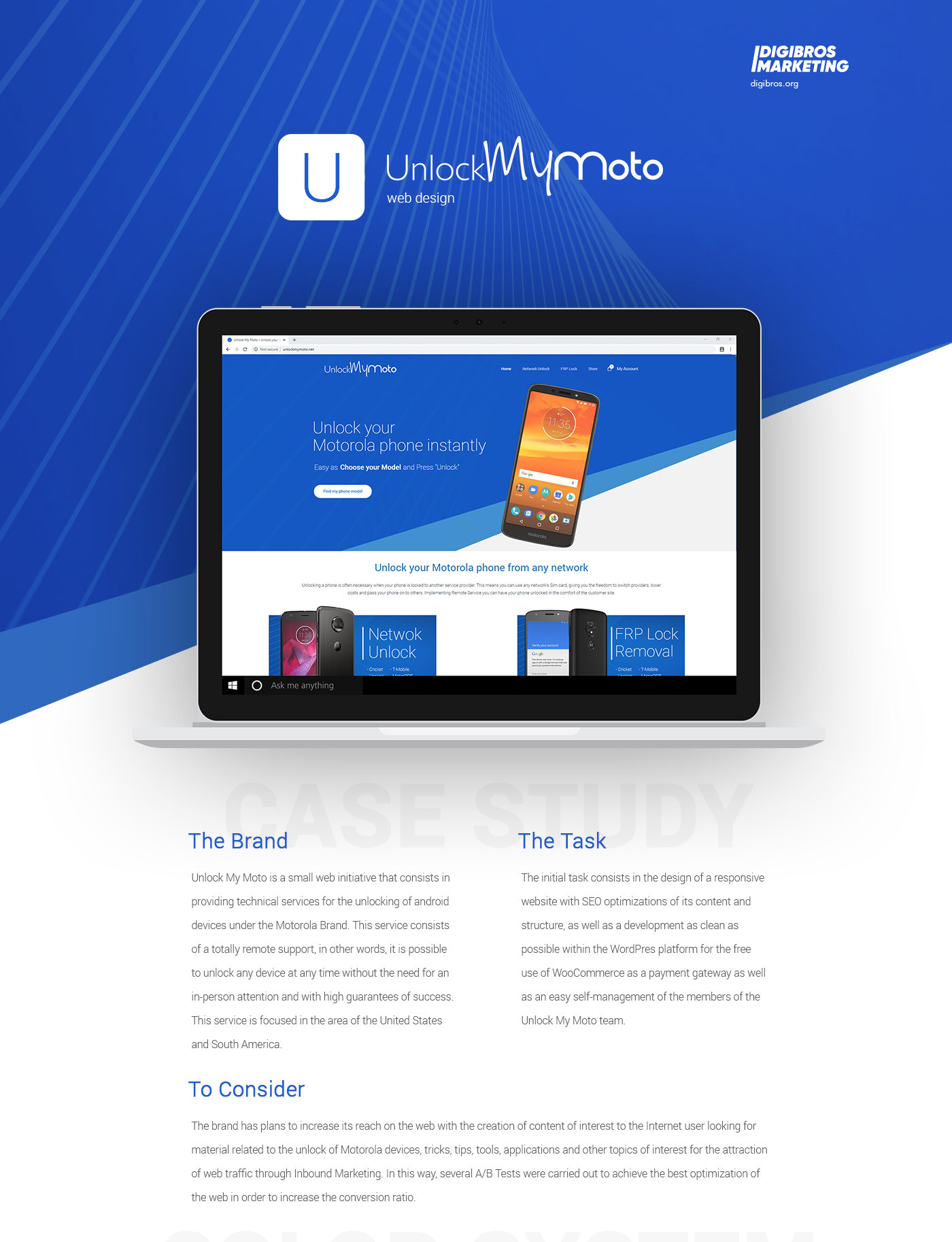 motorola phones design Web UI ux Webdesign Wordpres unlock services
