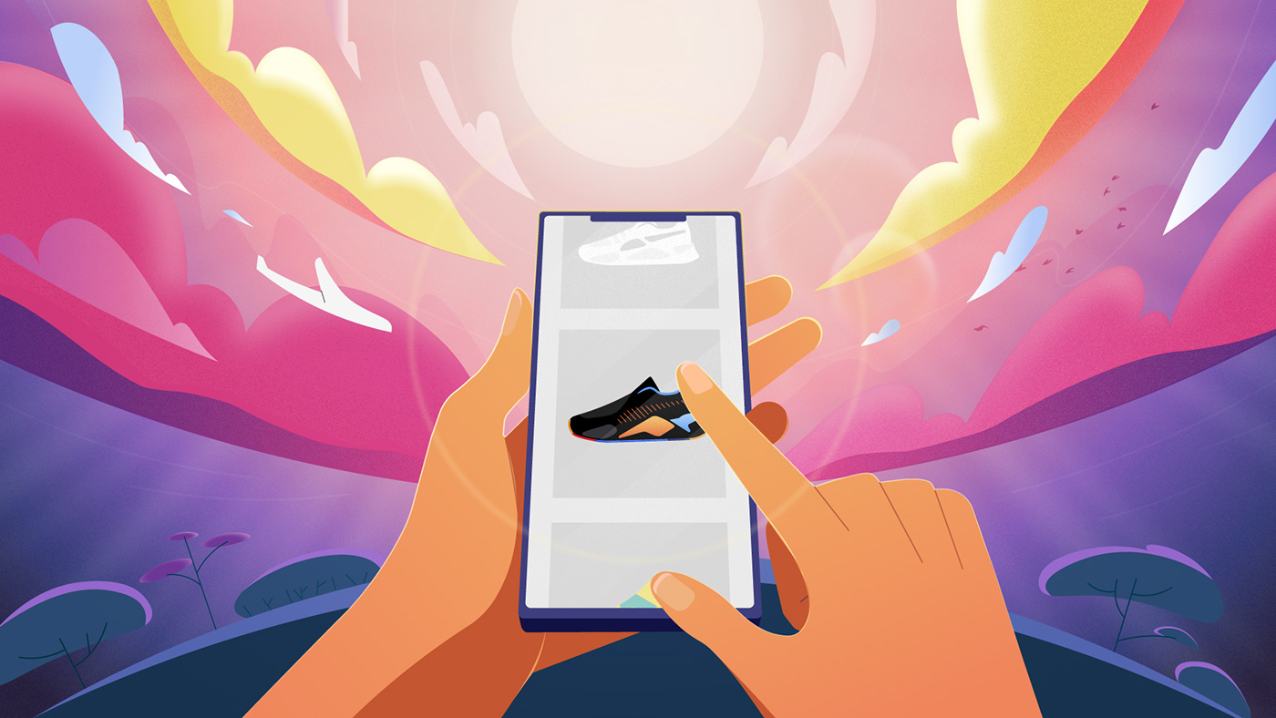 adidas footwear ILLUSTRATION  Nike puma sneakers sports vector explainer video
