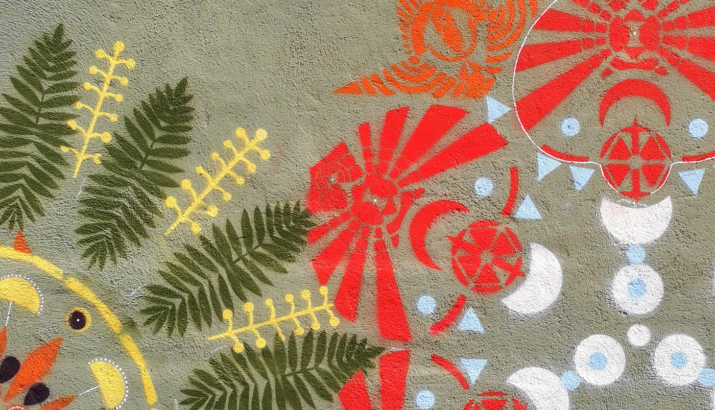 wallart painting on the wall fresque Murals Mandala stencils