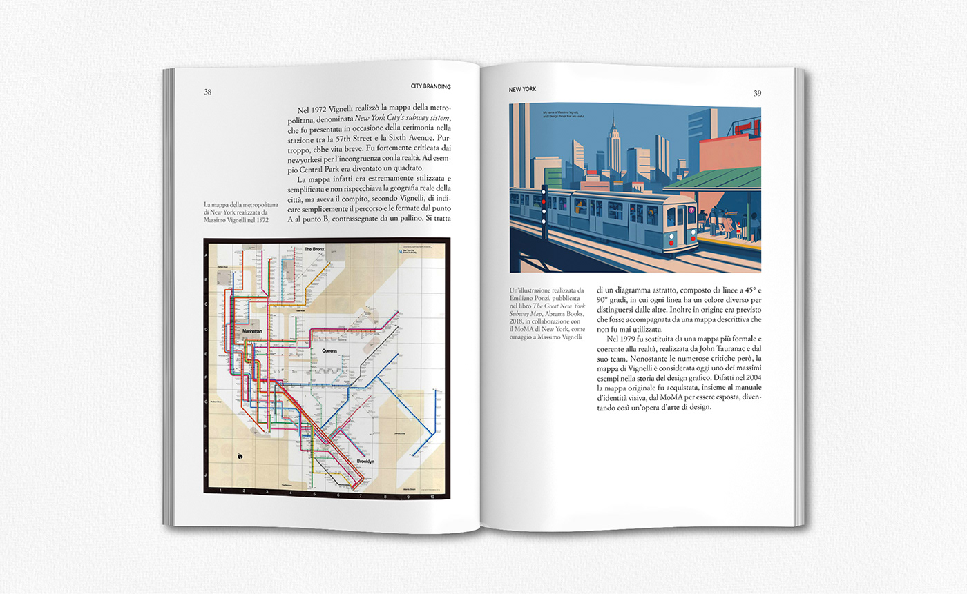 book book design editorial InDesign typography   City branding Layout editorial design  vignelli impaginazione