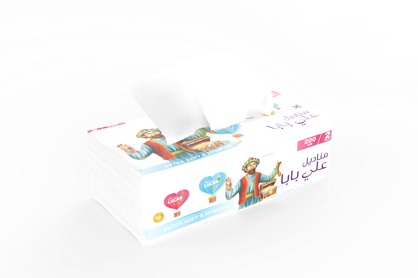 3D modeling tissue paper Tissue Box packaging design product Advertising  ads branding 
