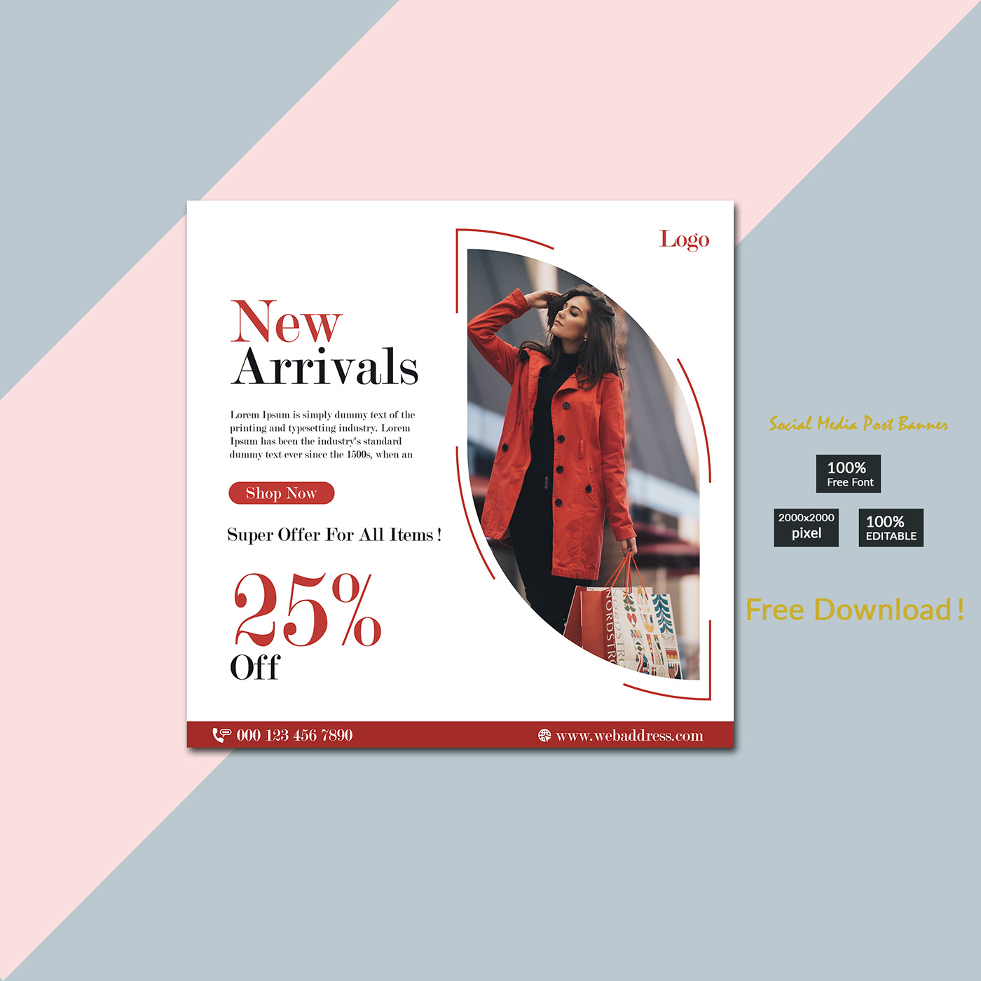 Advertising  branding  business discount Fashion  marketing   offer sale Social media post template