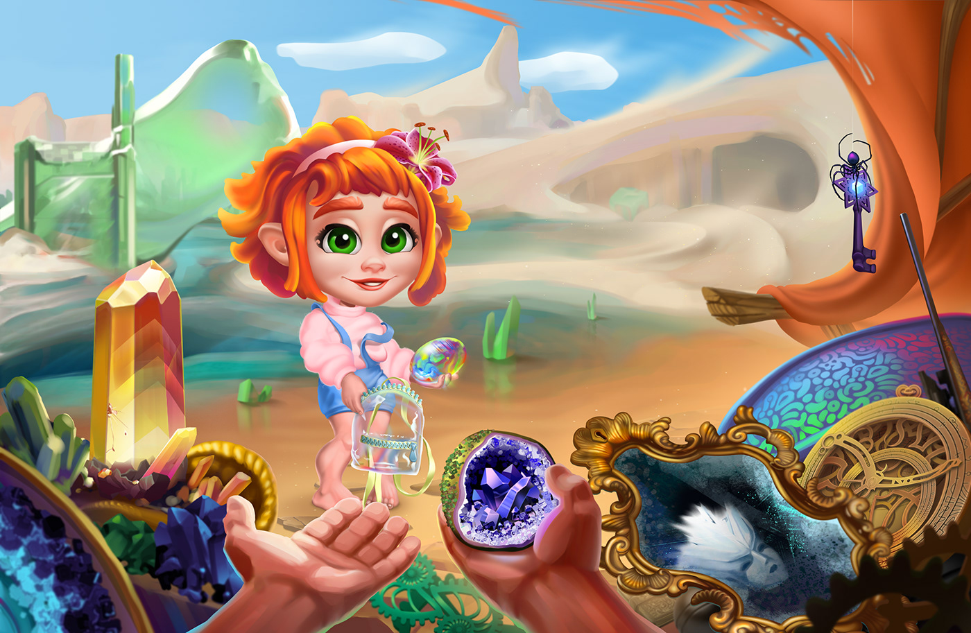 adventure colors cristals cute desert dwarf fantasy Magic   materials quest
