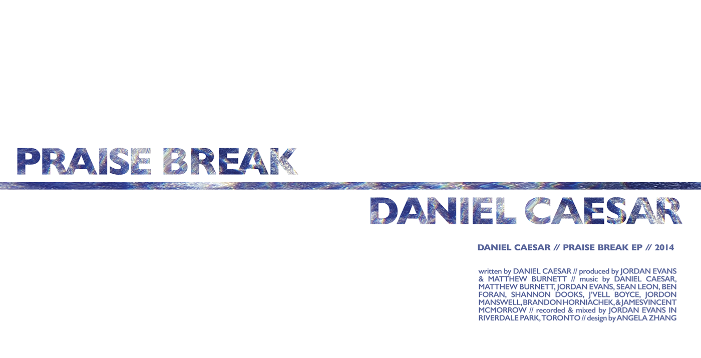 typography   lyric book album art Daniel Caesar song lyrics music album cover Album design product design  book design