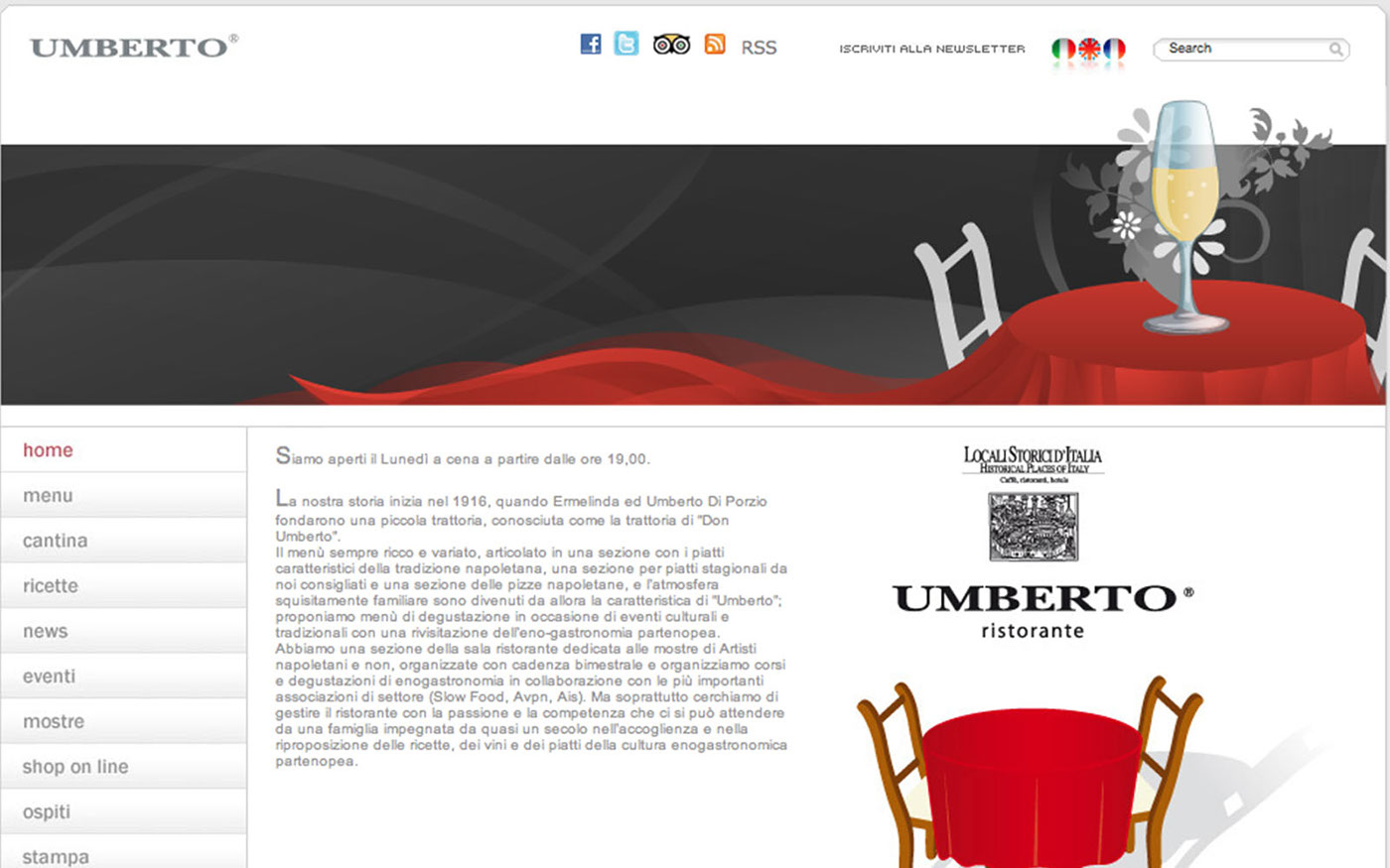 Ristorante Umberto  menu Website ticket