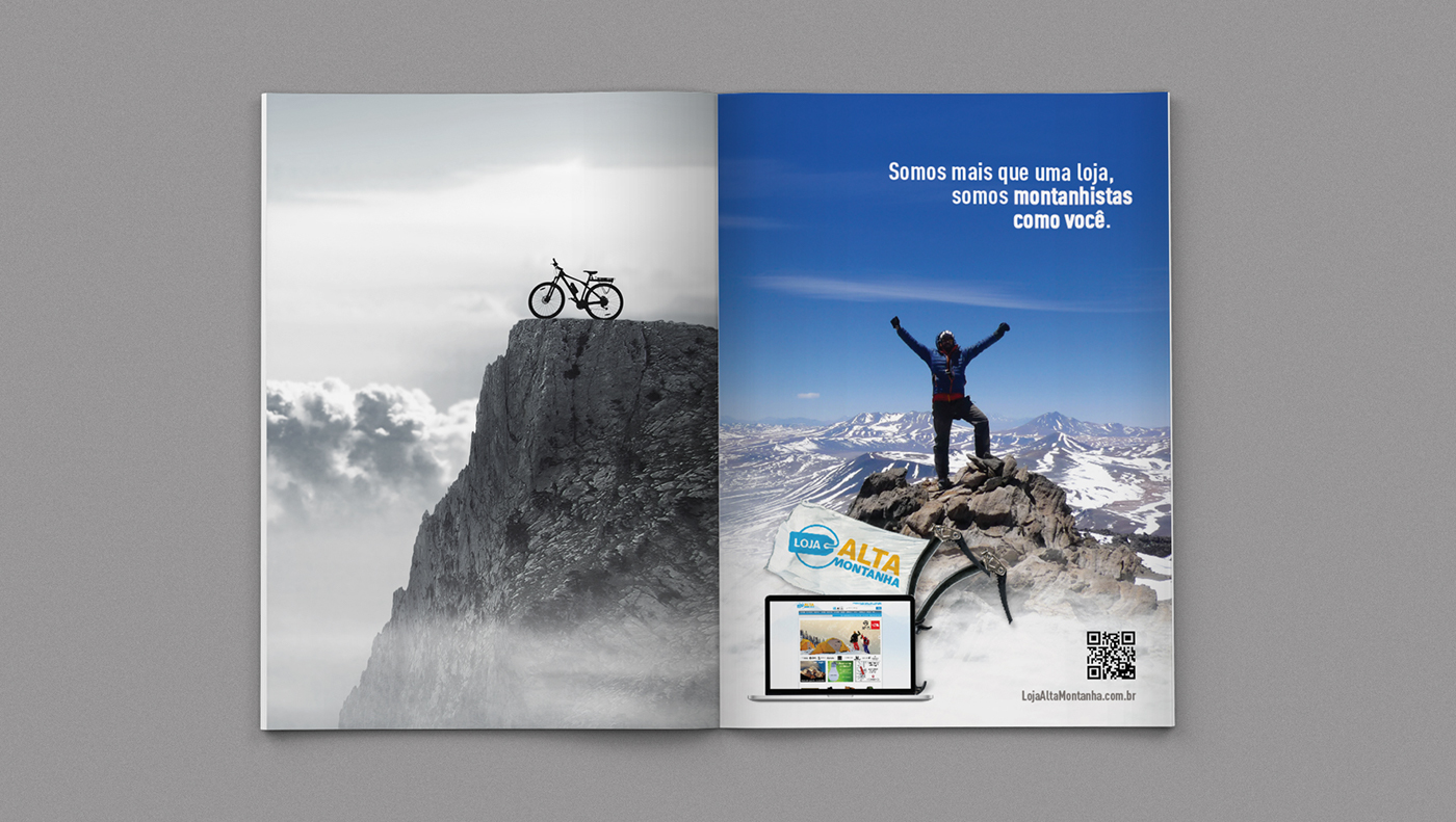 ad advertisement virtualstore store magazine mountain climb climbing