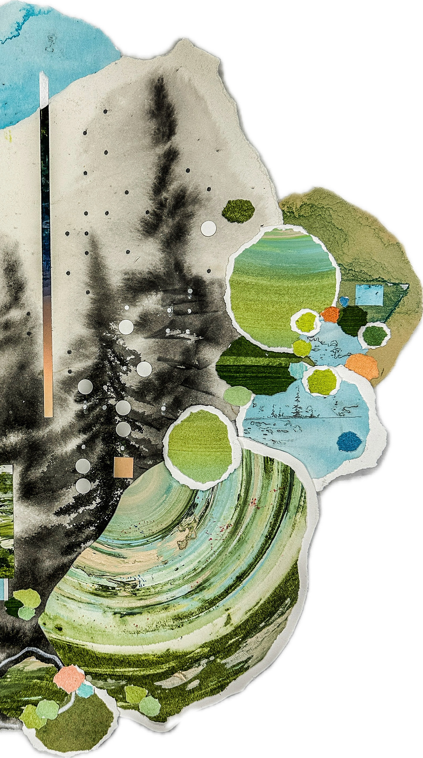 collage collage artist paper collage minnesota nature collage Landscape contemporary collage gregory euclide