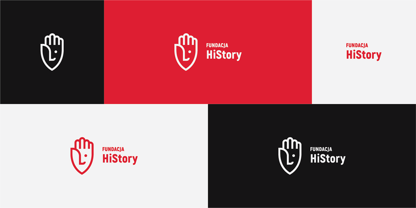 logo branding  posters face history sign visual identity fundation culture