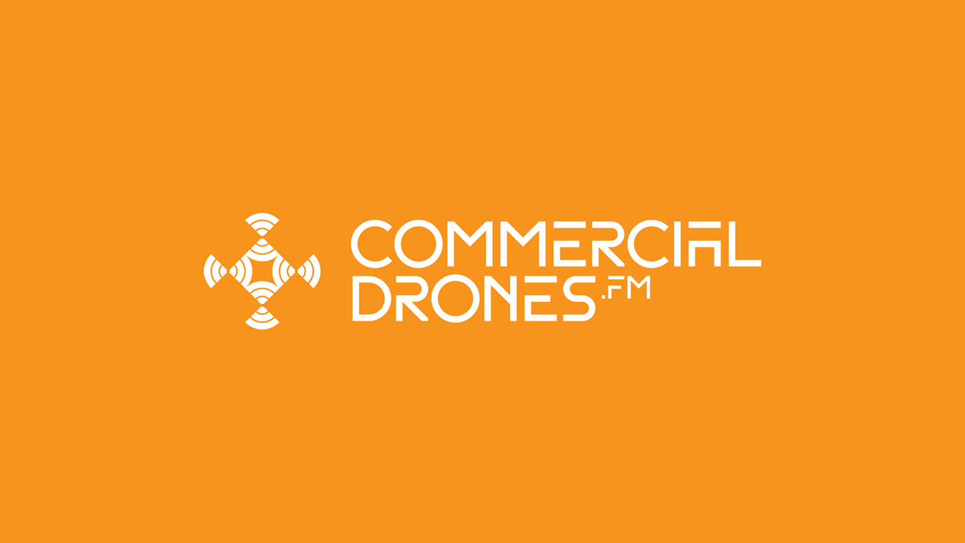 rebranding drone Radio grid logo Logotype clean Icon commercial orange