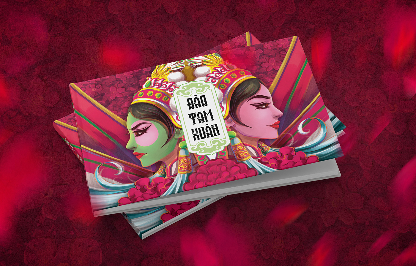 design book art gift bookmark traditional envelope Invitation hát bội vietnam