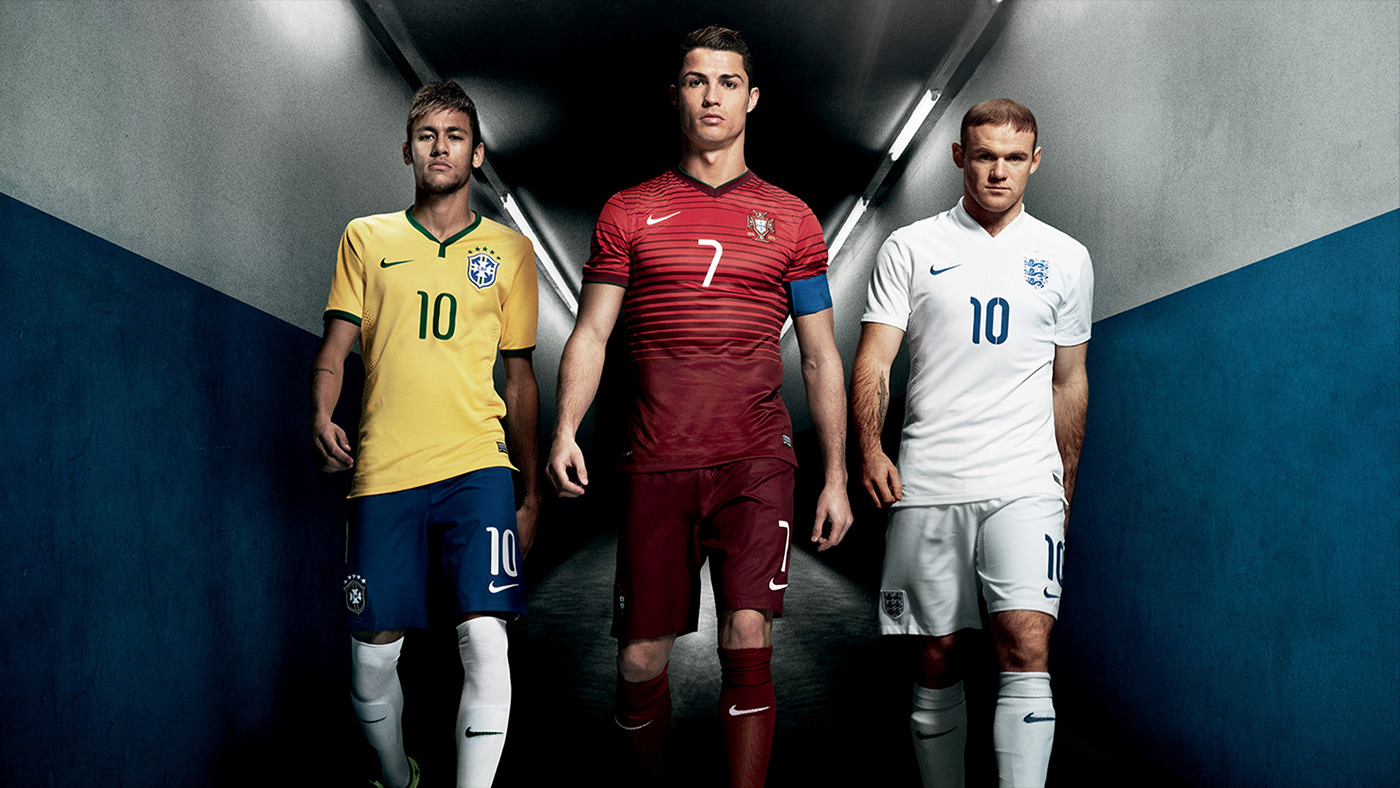Nike teamkits home away rooney Ronaldo Neymar Brasil france Netherlands Portugal england 11teamsports CaseStudy lanzart