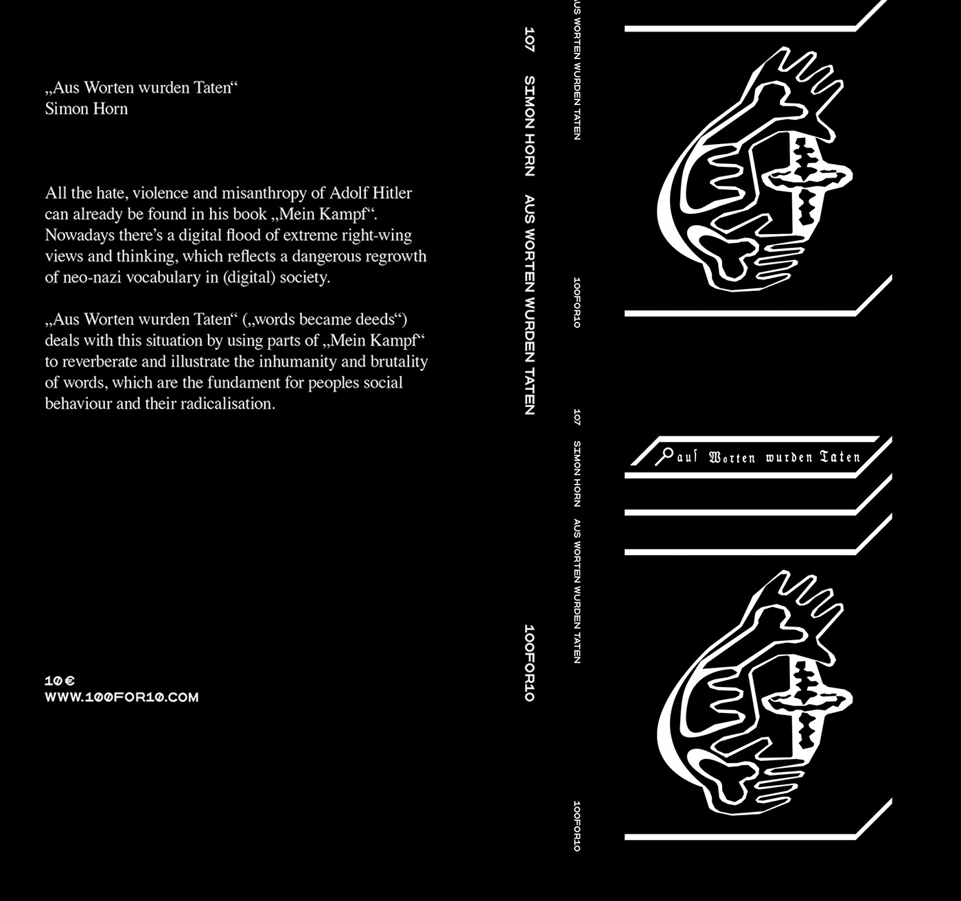 ILLUSTRATION  graphic design blackandwhite 100for10 book anti magazine typo Fraktur