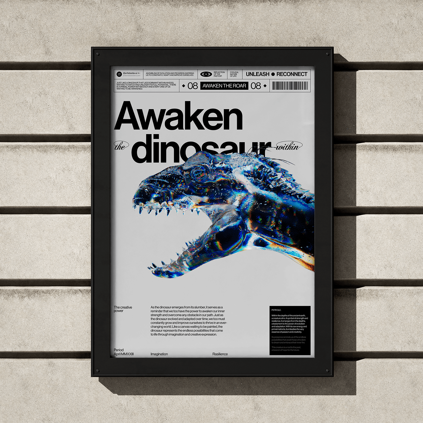 Dispertion Dreams. Q1 2023. Awaken the Dinosaur within poster.