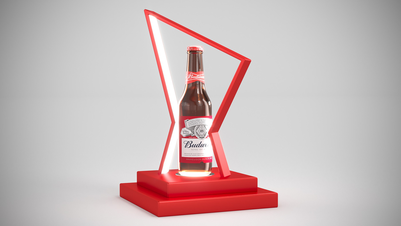 3D ambev beck's Budweiser cinema4d corona Glorifier Original Render