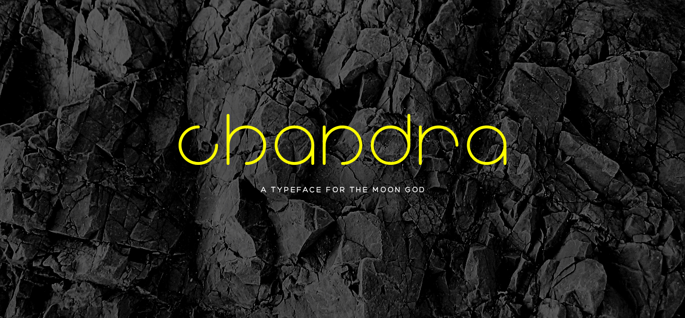 moon letters characters chandra God type font
