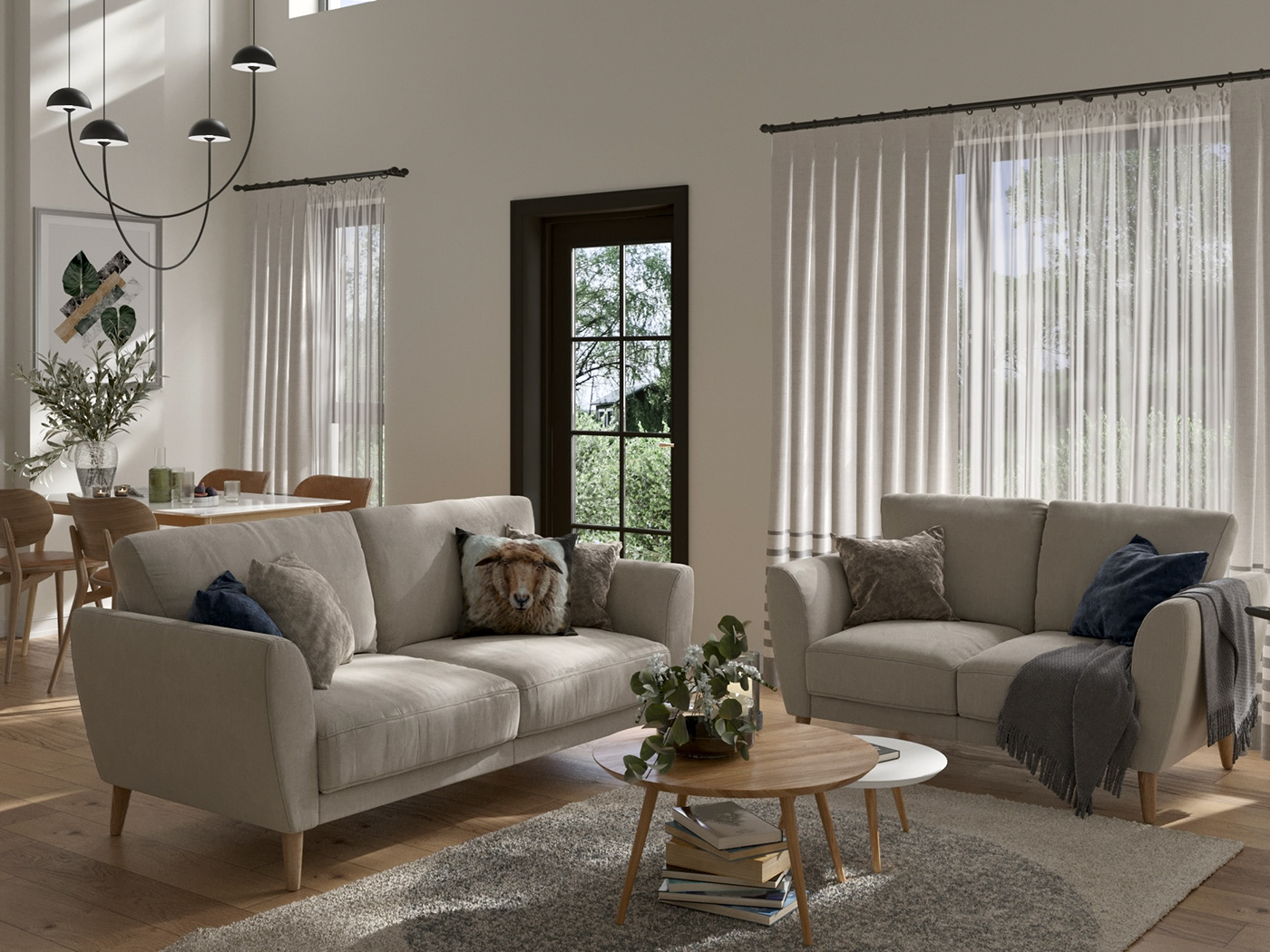 3dsmax apartment CoronaRender  Interior visualization