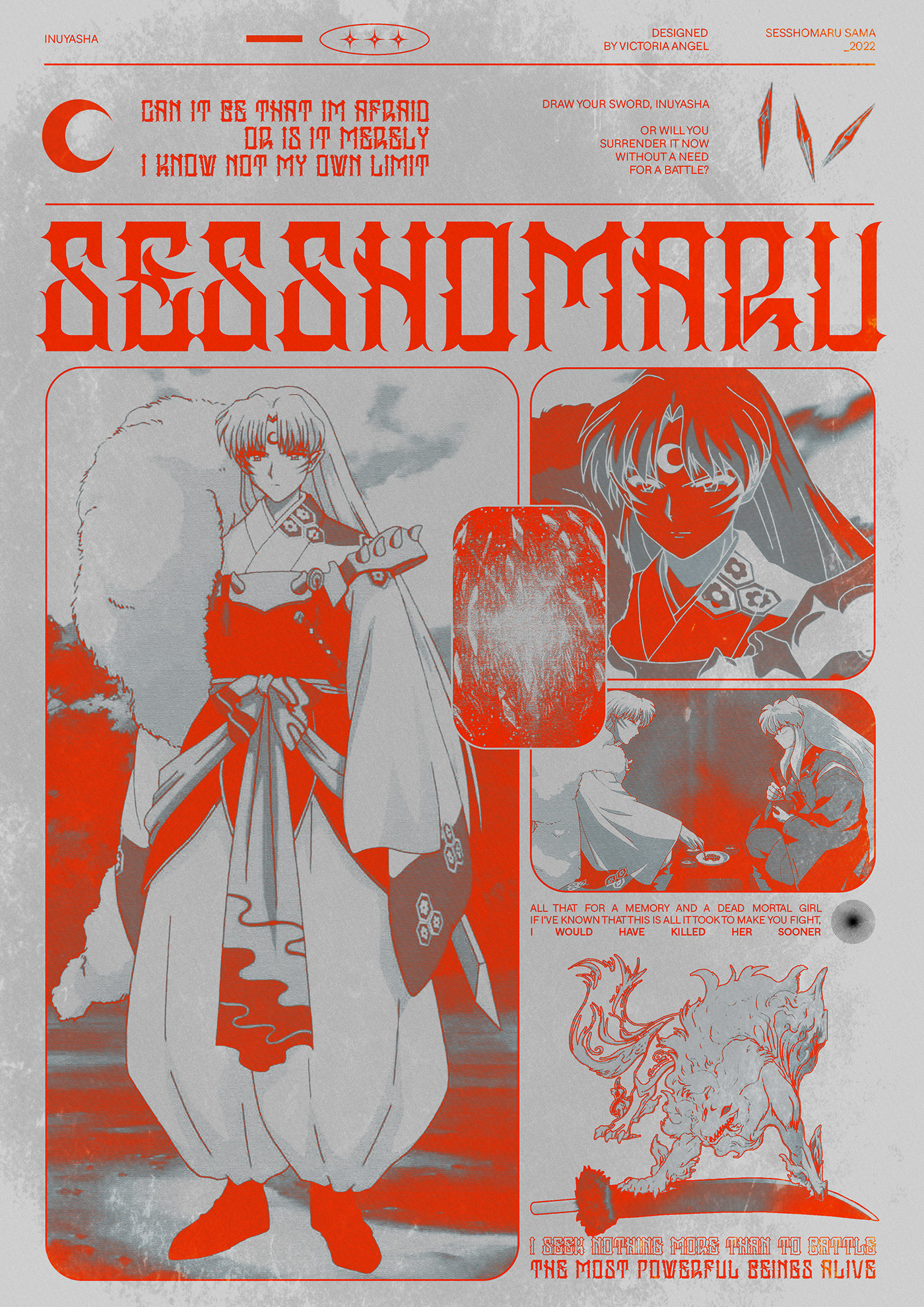 anime Berserk Chainsaw Man demon slayer Digital Art  hunter manga poster typography  