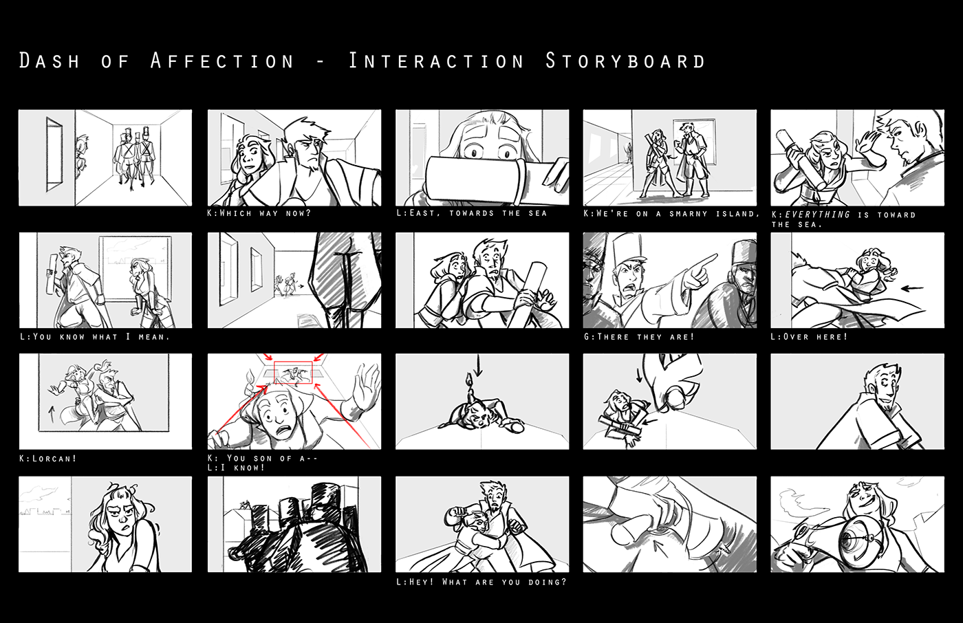 Storyboards story artist witch fantasy adventure live action boards Cartoon boards World Building