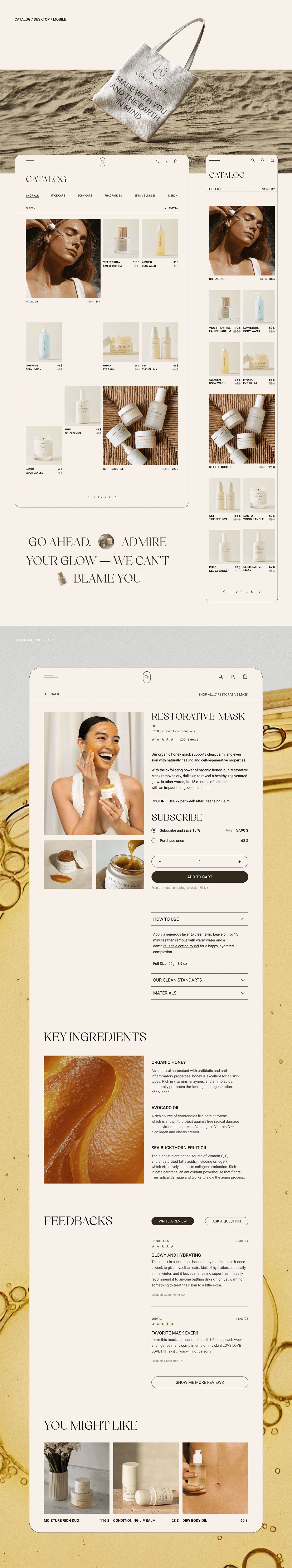 redesign Website skincare cosmetics online store store Web Design  landing page Website Design