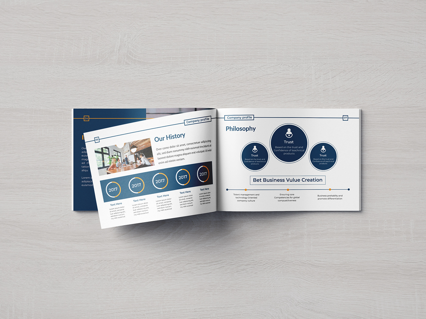 brochure business profile comapany profile Company Brochure landscape company profile