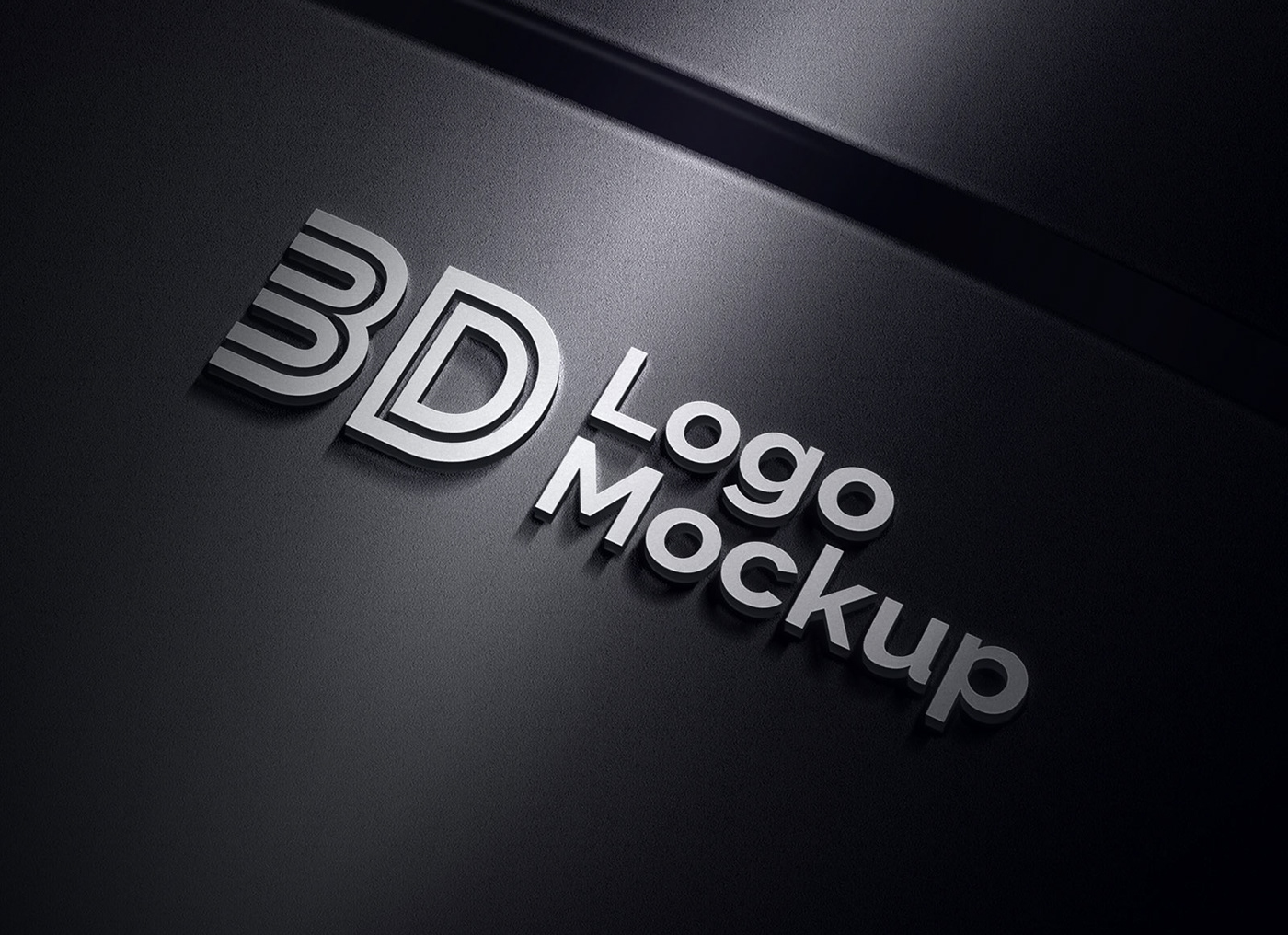 3D Logo Mockup Free Download