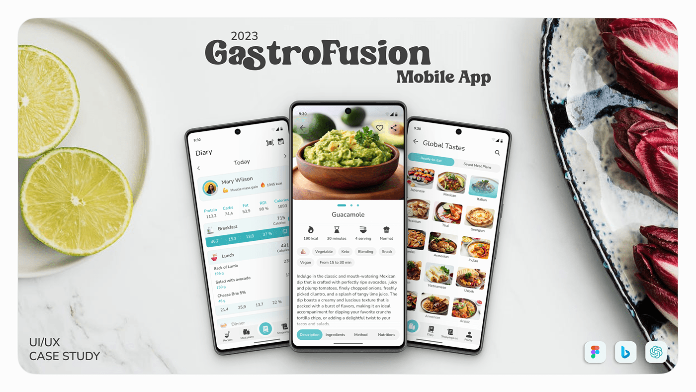 Mobile app UI/UX user experience healthy food material design ios cooking recipes Food  Case Study