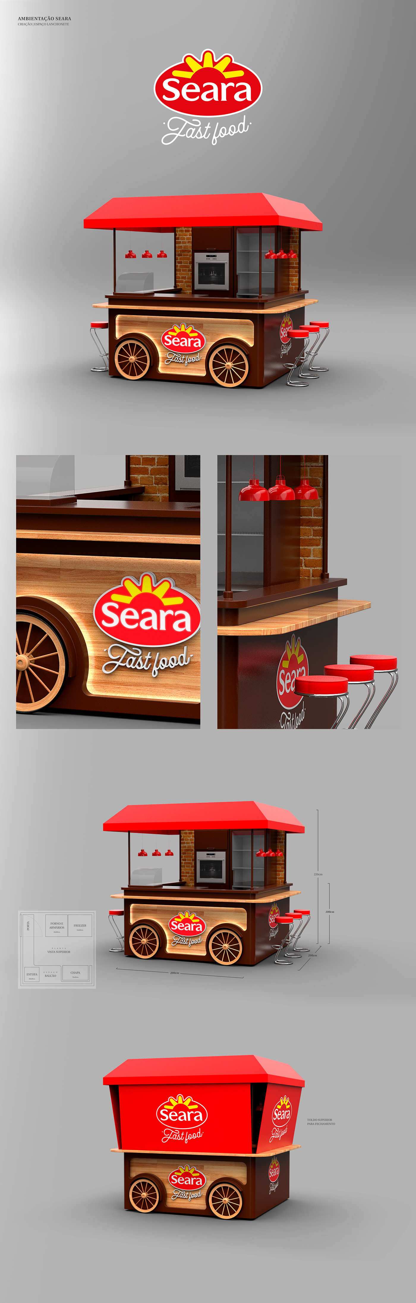 Projeto 3D | Seara Fast Food | Espaço Lanchonete