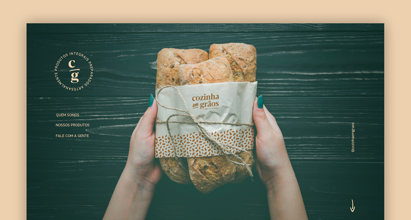 Packaging identity nuts Health Kraft bread texture embalagem identidade green