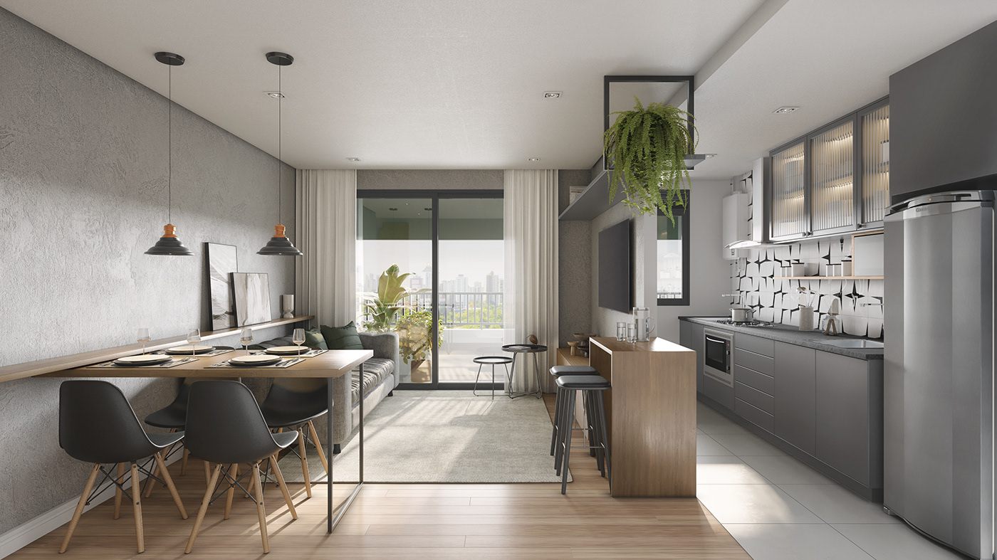 3ds max ARQUITETURA corona render  design interiores 3d Lançamento imobiliário photoshop visualization