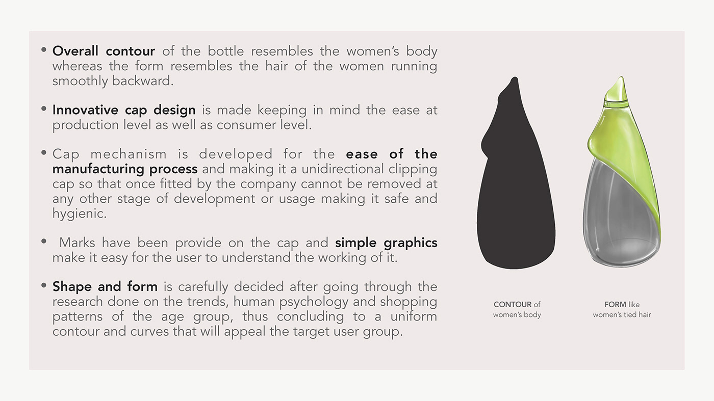 bottle bottle design cap Dabur Oil Bottle product design  redesign women