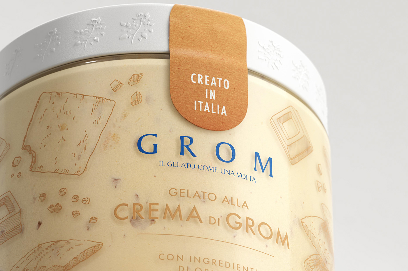 grom Packaging raw material ILLUSTRATION  Gelato ice-cream happyentro Futura zootropio   groomtropio