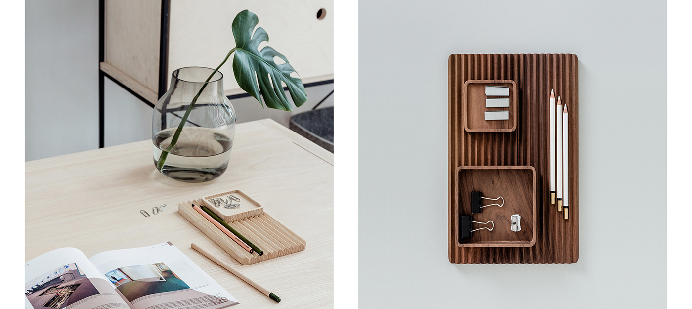 home accesories tray Scandinavian wood home accesories organizer tableware modular decoration