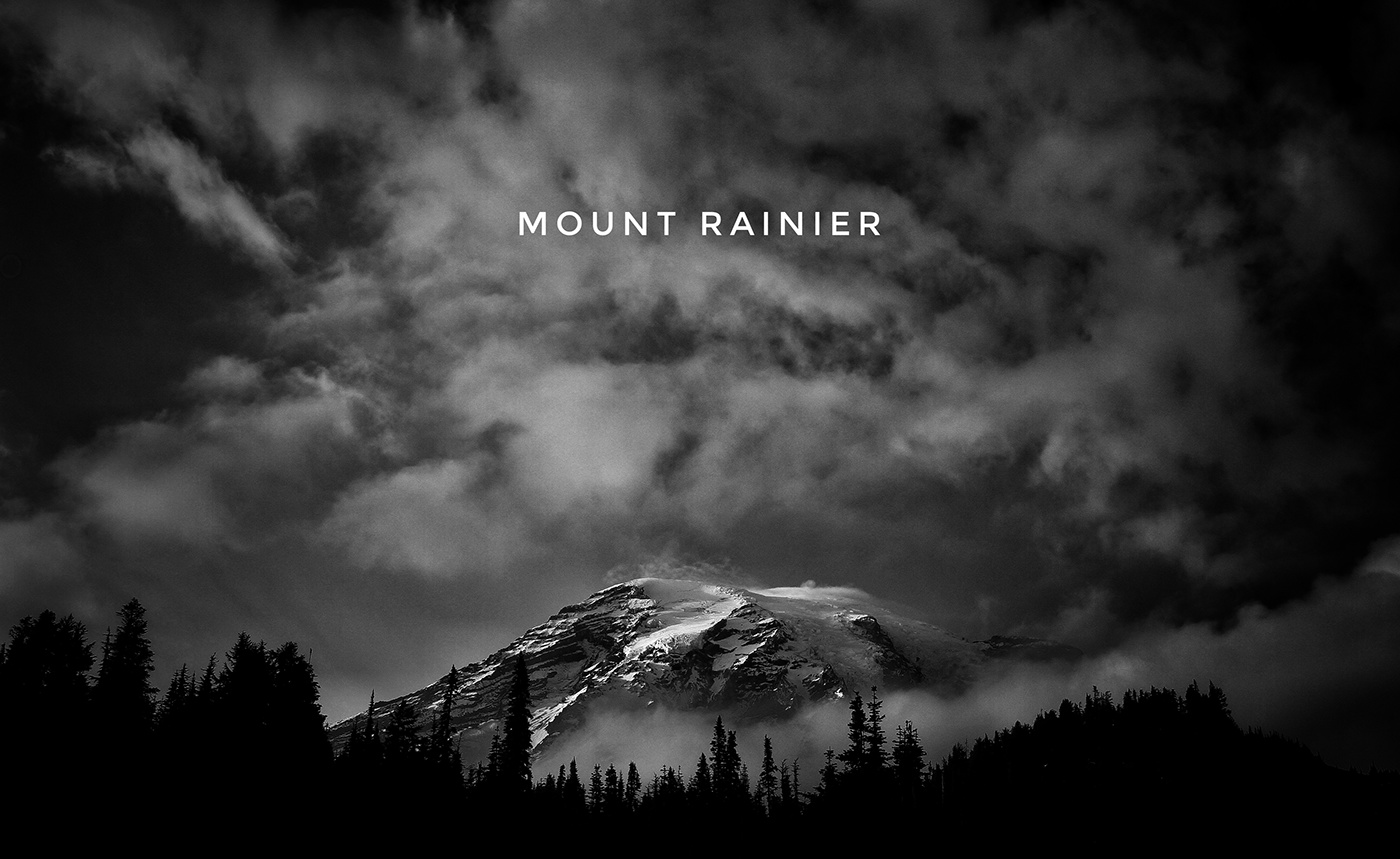 Photography  blackandwhite Landscape mountains mount rainier