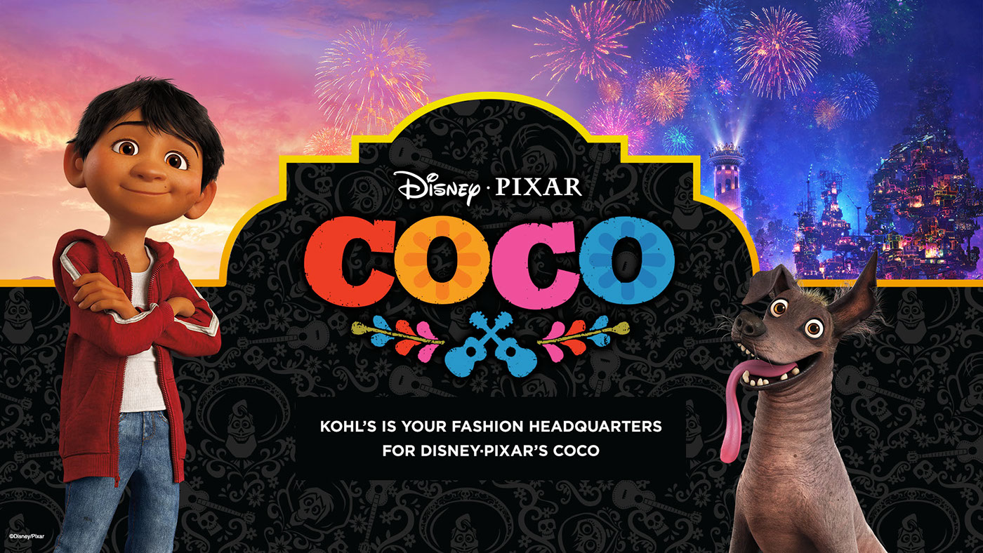 disney pixar Coco kohls Ecommerce digital banners motion Retail Fashion 